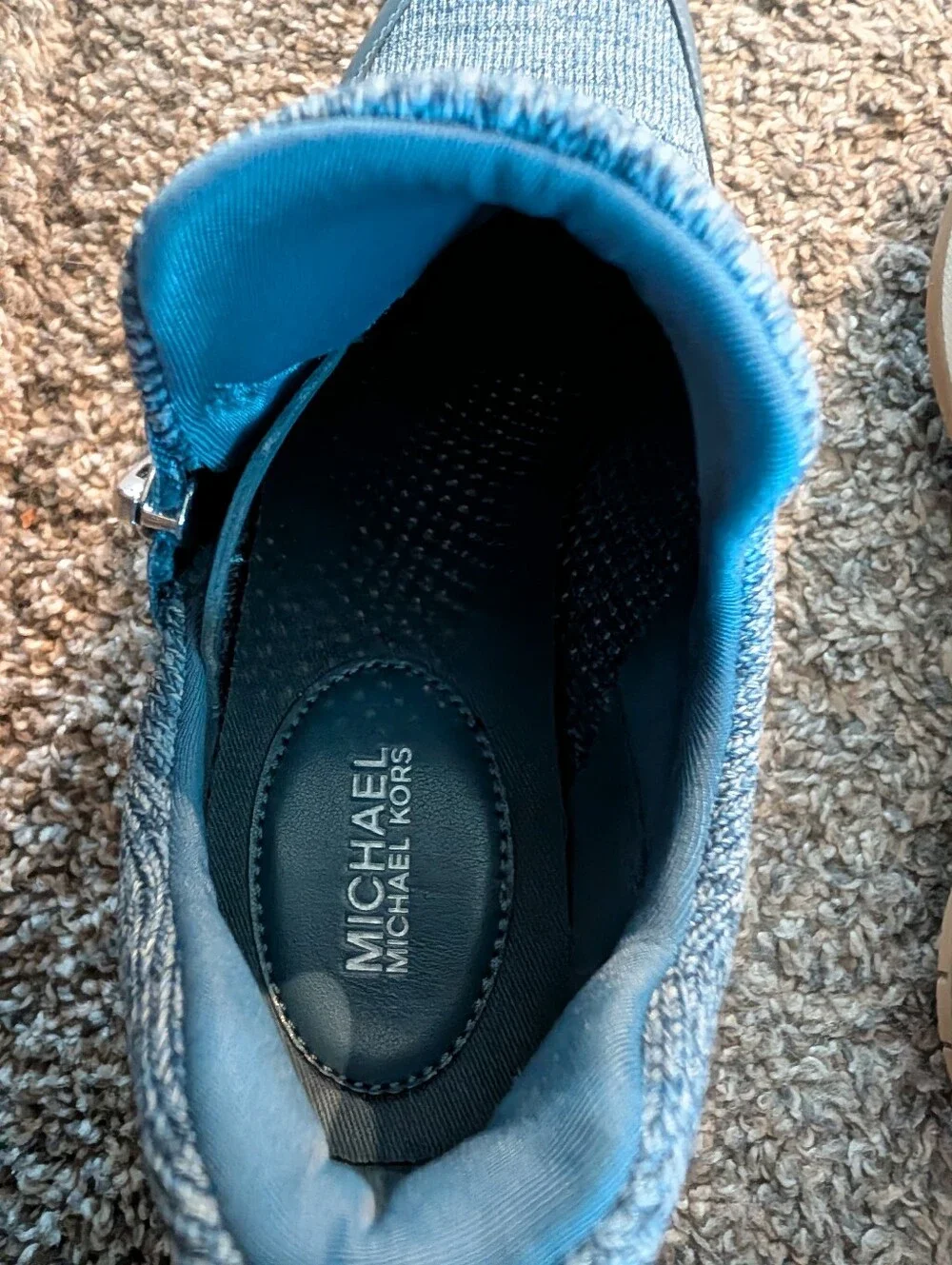 Michael Kors Willis Blue Wedge Sneaker